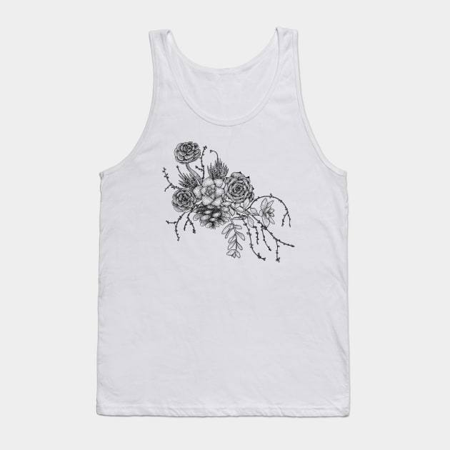 Succulent Vibes - Nature, floral design, plant lover Tank Top by Inspirational Koi Fish